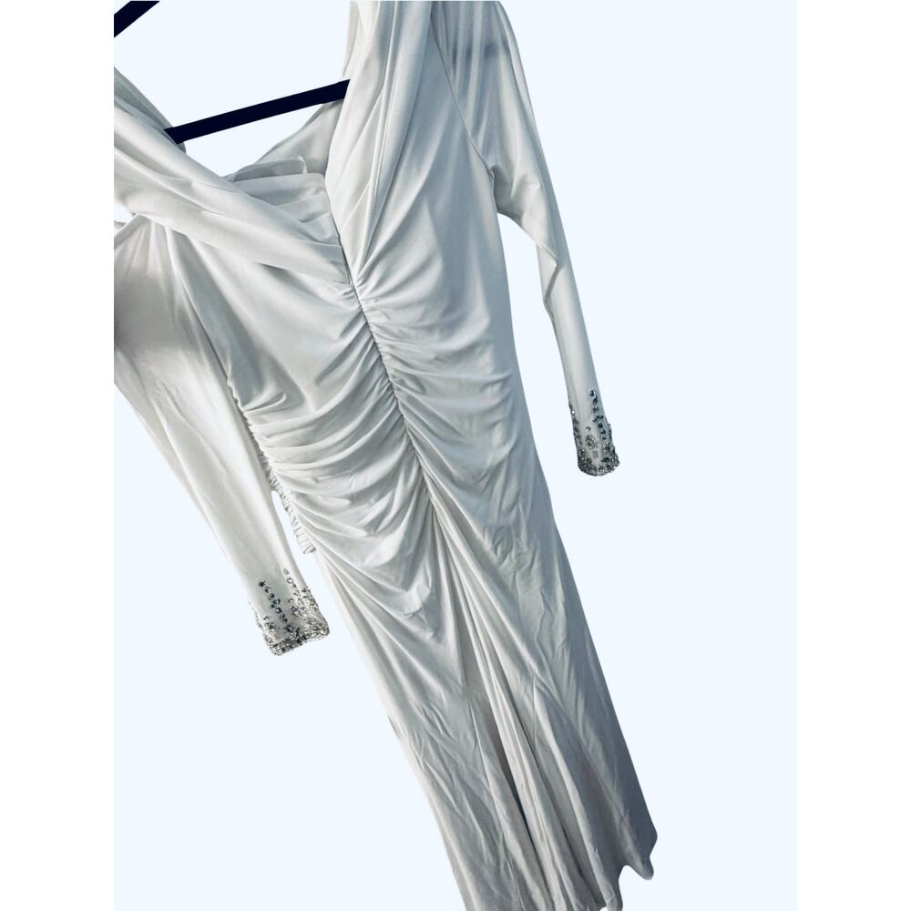 Elegant Mac Duggal Jeweled Cuff Asymmetrical Evening Gown - Picture 14 of 16